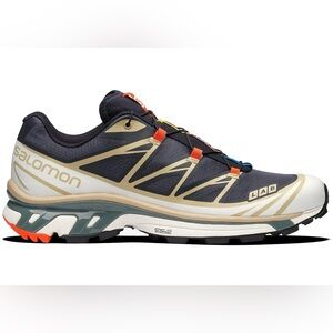Salomon XT-6 India Ink/Safari/Red Orange Size US 10 Men's Rare